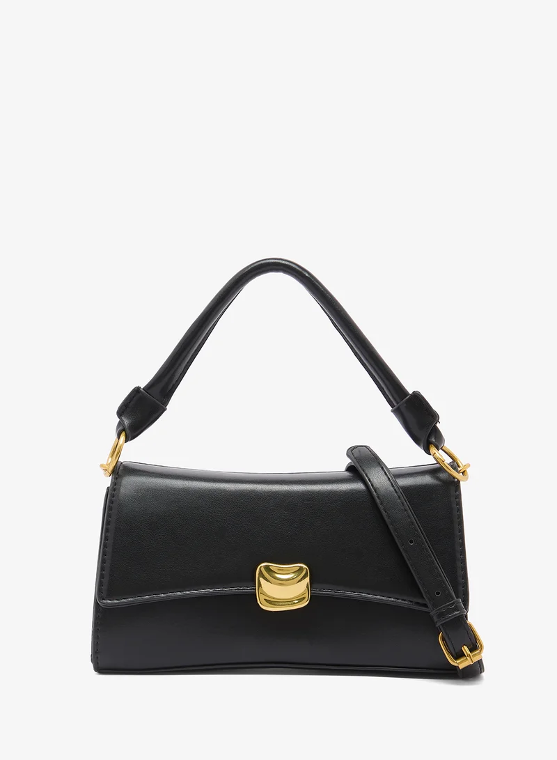 ايلا Statement Shoulder Bag With Gold Accent